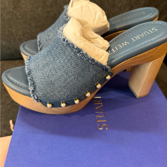 Stuart Weitzman Pearl Clog 85 Sandal - Picture 2 of 11